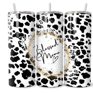 20oz Skinny Stainless Steel Tumbler, Brand New in Box, Blessed Mama